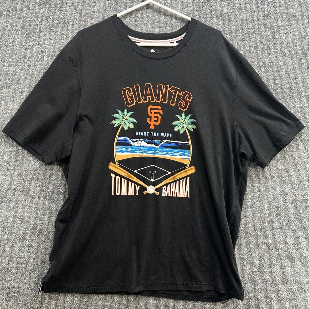 Tommy Bahama San Francisco Giants MLB Black Graphic T-Shirt Mens XL